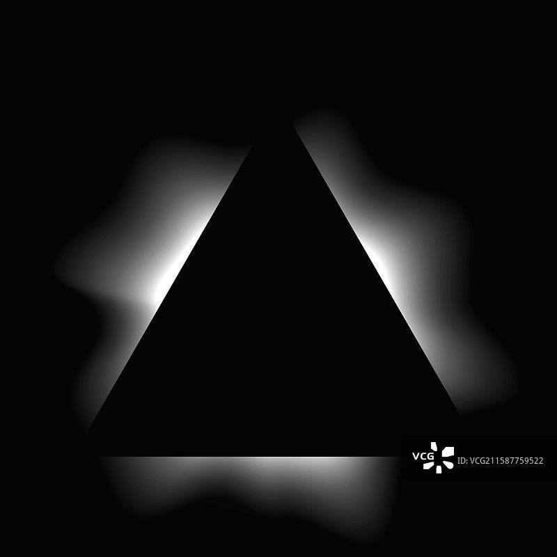 三角形发光灯框图片素材