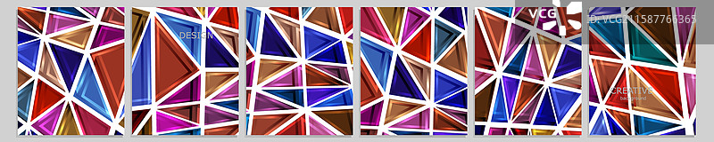 抽象风格的笔记本封面设计系列图片素材