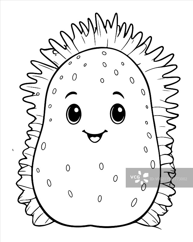 儿童海洋动物涂色页图片素材