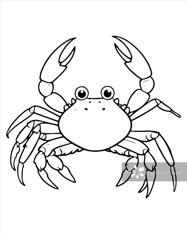 儿童海洋动物涂色页图片素材