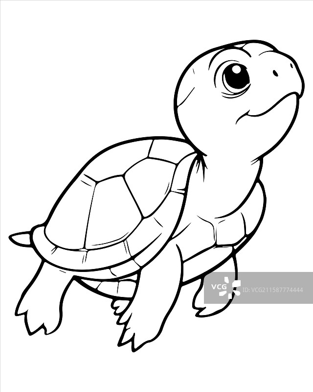 儿童海洋动物涂色页图片素材