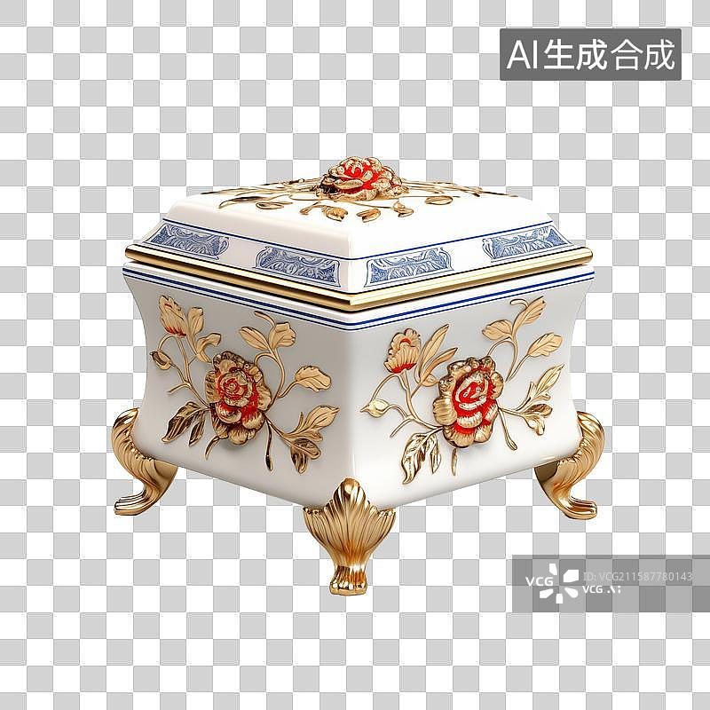【AI数字艺术】高端珠宝首饰盒艺术设计插画图片素材