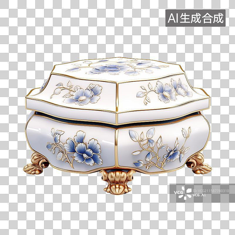 【AI数字艺术】高端珠宝首饰盒艺术设计插画图片素材