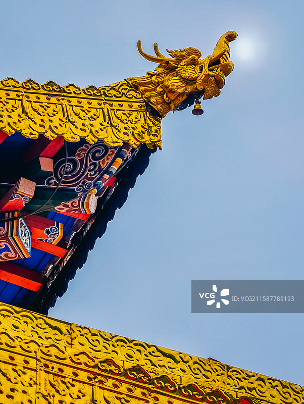孟屯河谷桑登寺图片素材