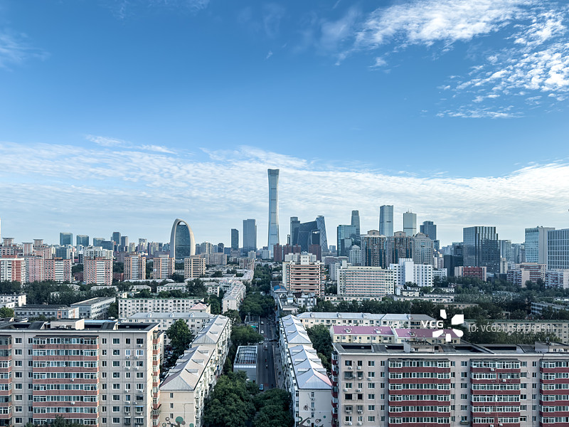 城市天际线，北京城市背景，国贸CBD，金融区，城市天际线图片素材