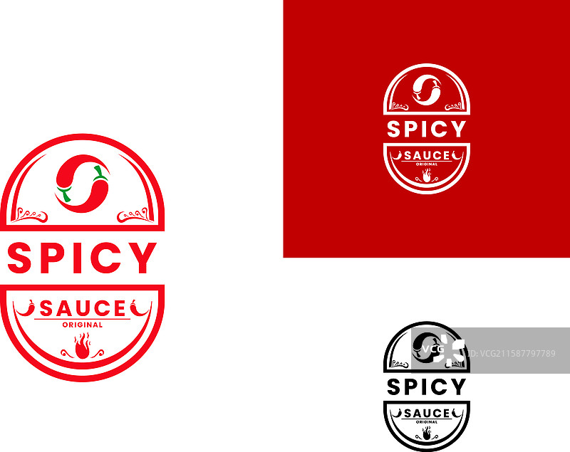 辣酱标志设计 辣椒酱标志图片素材