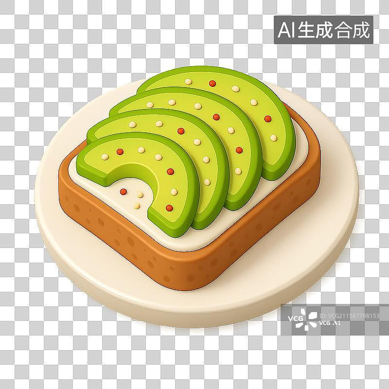 【AI数字艺术】牛油果吐司图片素材