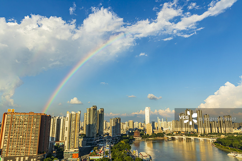 南宁市中心城市风光航拍图片素材