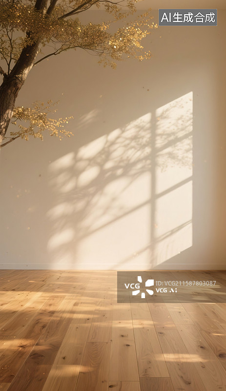 【AI数字艺术】光与影的静谧空间图片素材