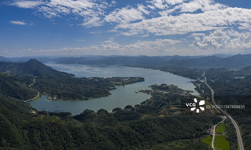 航拍安徽省池州市石台县七都镇将军岭风光图片素材