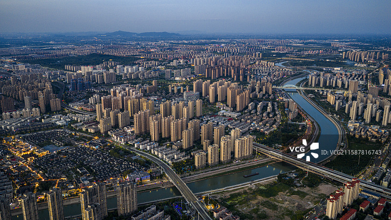 航拍安徽省芜湖市奥体中心图片素材