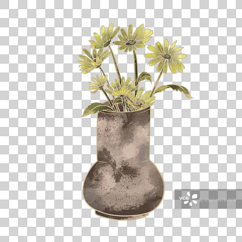 国风围炉煮茶 花瓶元素图片素材