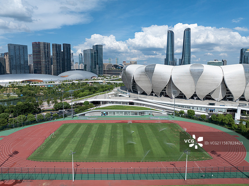 杭州奥体中心城市风光图片素材