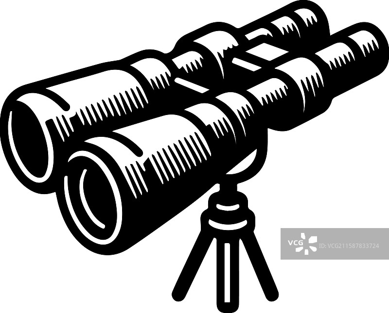 简单的望远镜图标logo设计图片素材