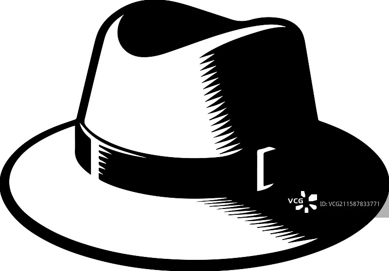 巴拿马帽子标志设计的简单图标图片素材