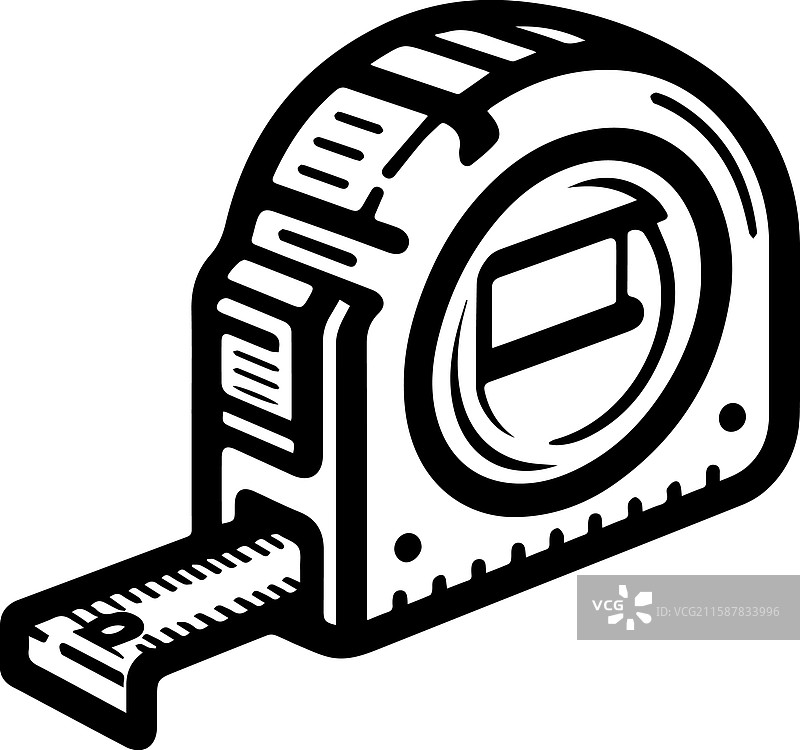 简单的卷尺或激光测距仪图标图片素材