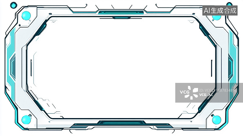 【AI数字艺术】科技风未来感边框设计素材图片素材