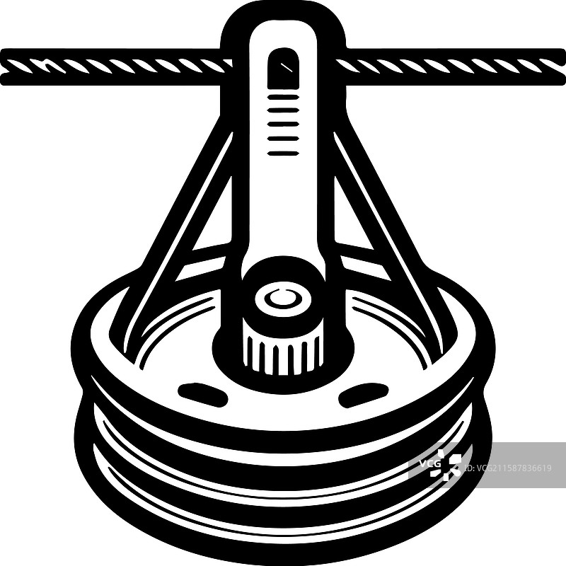 简单的滑索滑轮图标设计图片素材