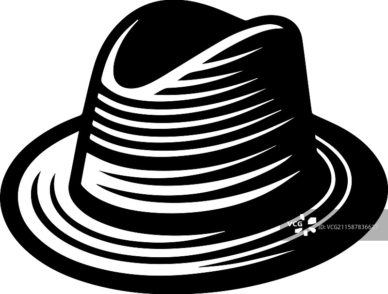 巴拿马帽子简单图标设计图片素材