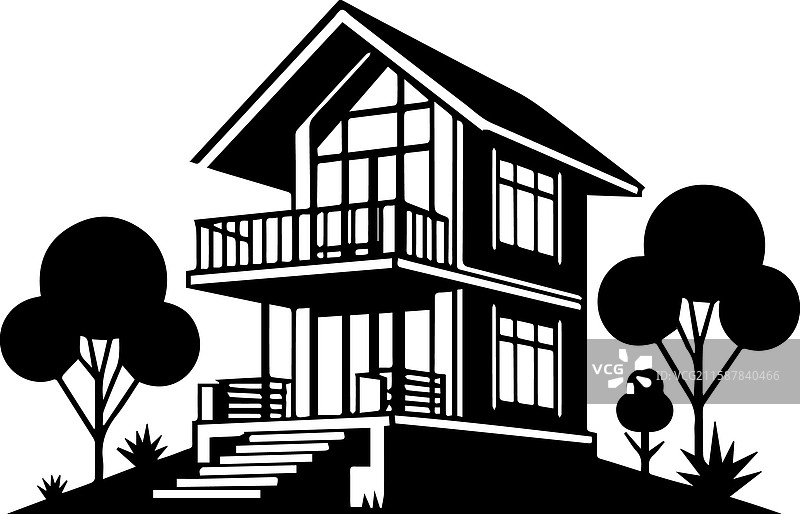 简单的房屋标志设计图标图片素材