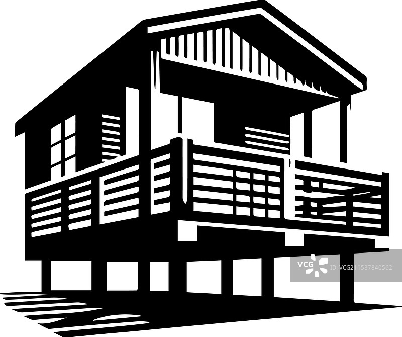 简单的木质阳台图标设计图片素材