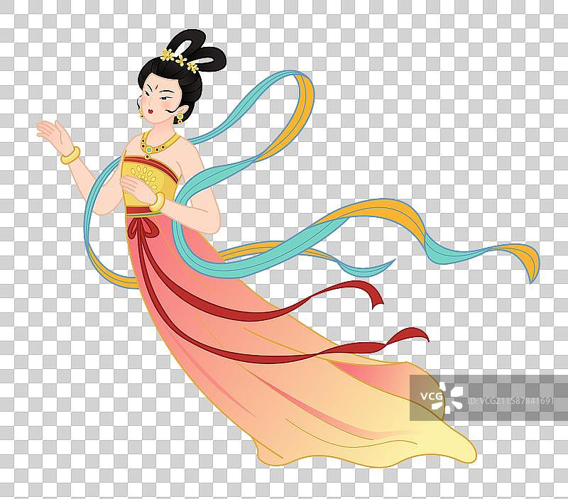 嫦娥奔月仙女元素图片素材