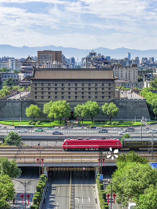 西安城墙安远门图片素材