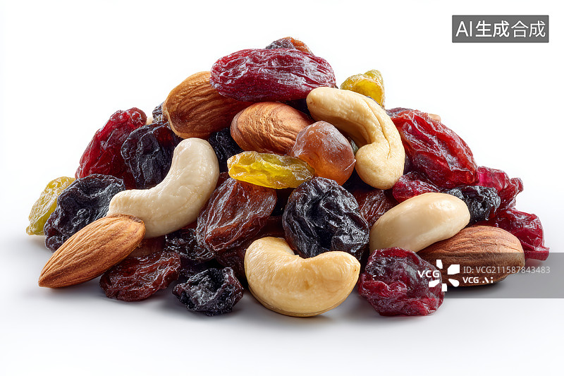 【AI数字艺术】混合坚果干果健康零食图片素材