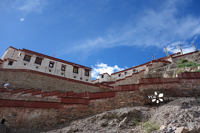 西藏日喀则市江孜县江孜宗山抗英遗址江孜宗山古堡图片素材