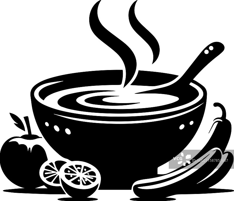 简单的牛肚汤标志设计图标图片素材