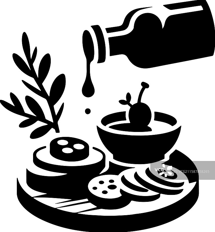 简单的塔帕斯烹饪标志设计图标图片素材