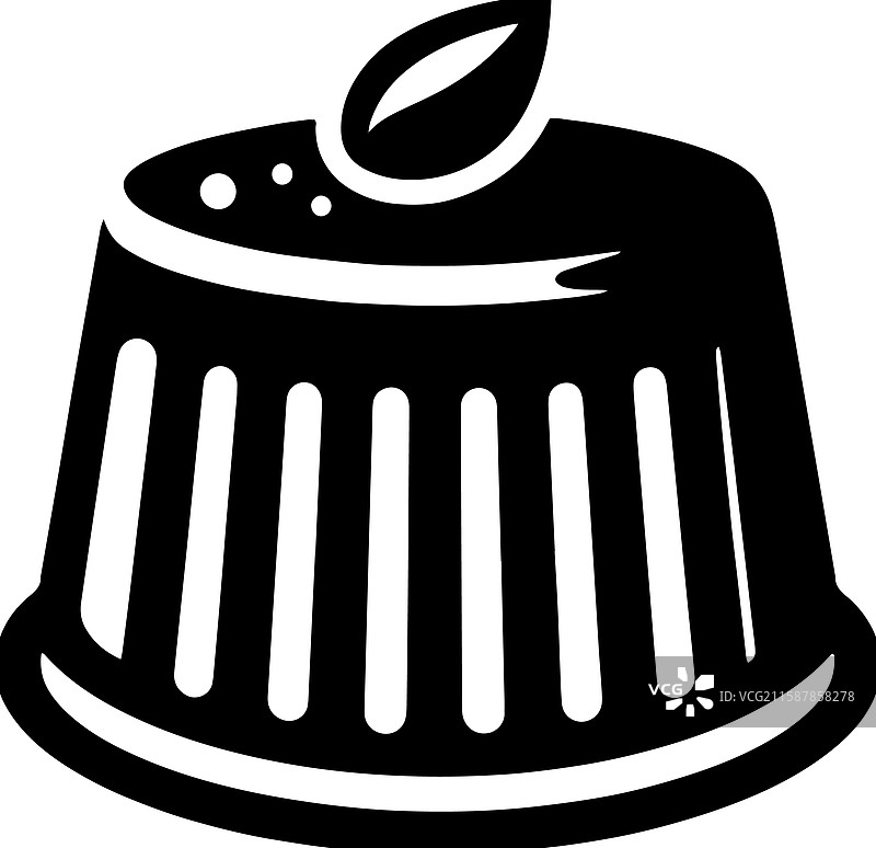 简单的焦糖布丁图标设计图片素材