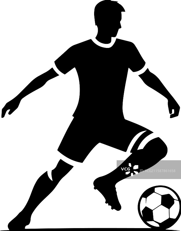 简单的足球运动姿势图标标志图片素材