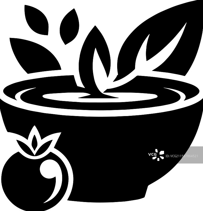 西班牙简单冷汤的简约图标图片素材