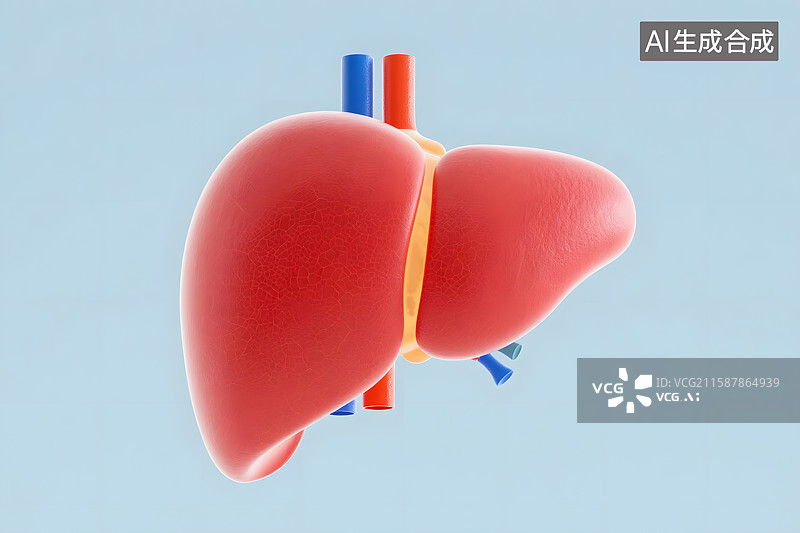 【AI数字艺术】肝脏3D渲染图片素材
