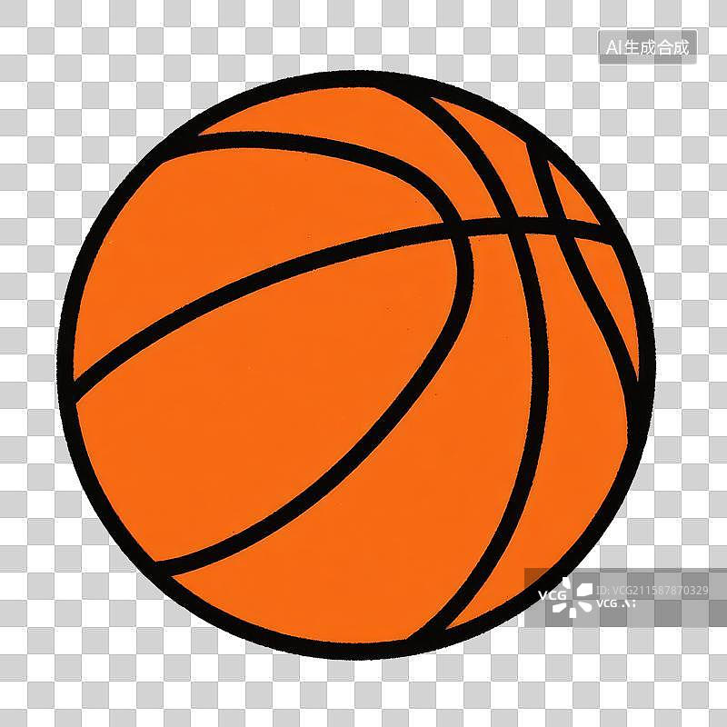 【AI数字艺术】3D渲染免抠图形元素卡通篮球图片素材