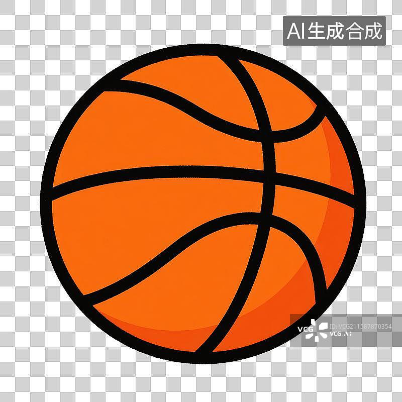 【AI数字艺术】3D渲染免抠图形元素卡通篮球图片素材