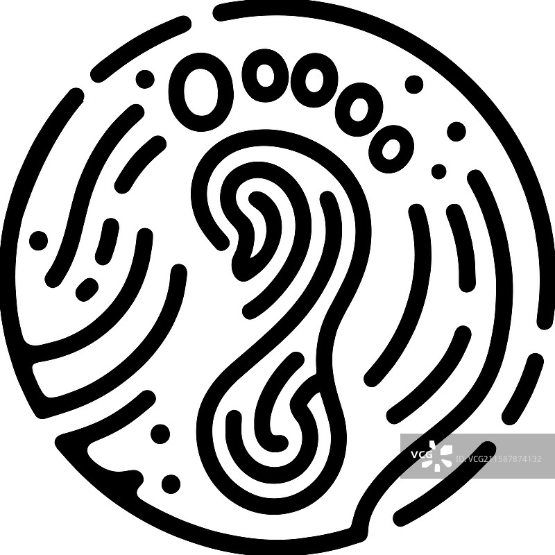 徒步旅行概念的部落艺术风格足迹图片素材