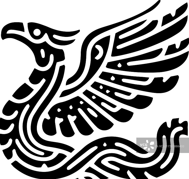 羽蛇神奎兹尔科亚特尔部落艺术风格图片素材