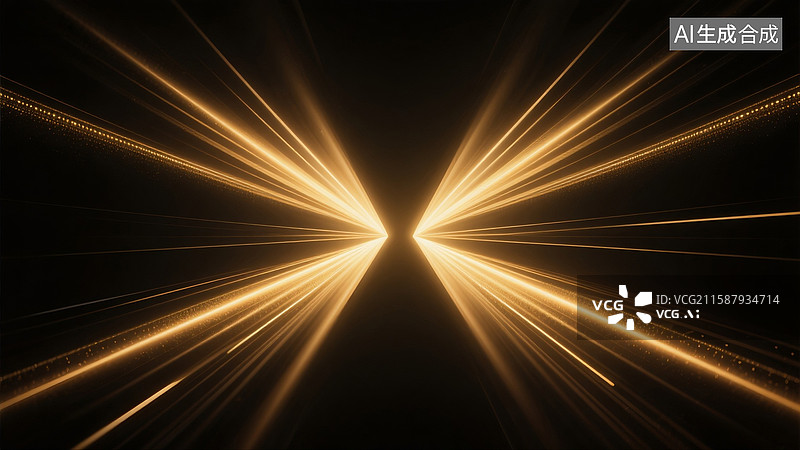 【AI数字艺术】黑金抽象光线背景图片素材