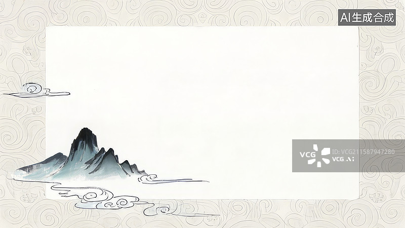 【AI数字艺术】水墨山水背景图图片素材