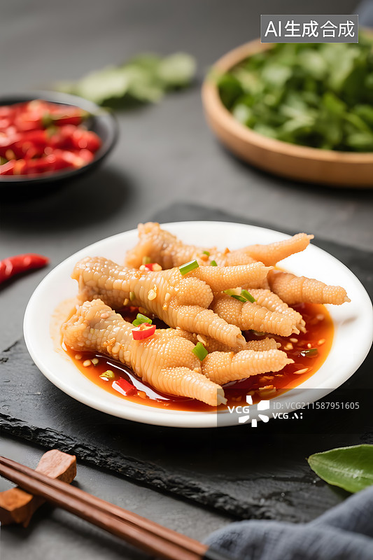 【AI数字艺术】麻辣鸡爪凤爪图片素材