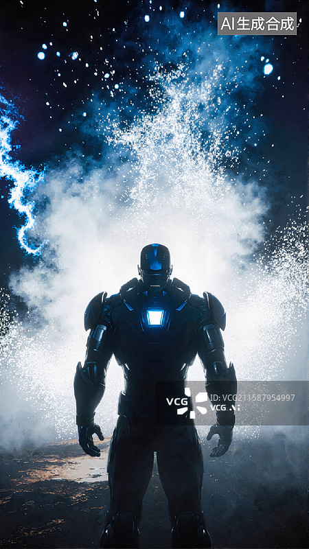 【AI数字艺术】钢铁侠的光辉图片素材