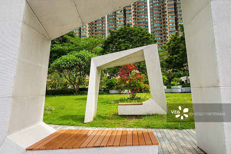 香港奥运海辉道海滨花园休息区建筑造型二.jpg图片素材