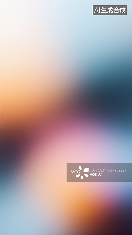 【AI数字艺术】磨砂模糊玻璃插画图片素材