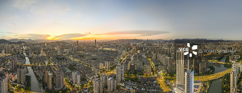 温州城市风光全景航拍 温州市中心航拍 温州地标建筑航拍 居住区图片素材