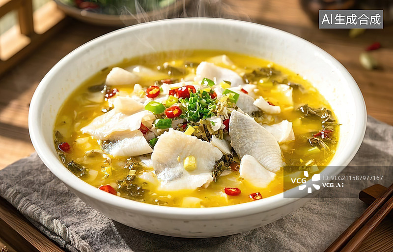 【AI数字艺术】鲜香酸菜鱼图片素材