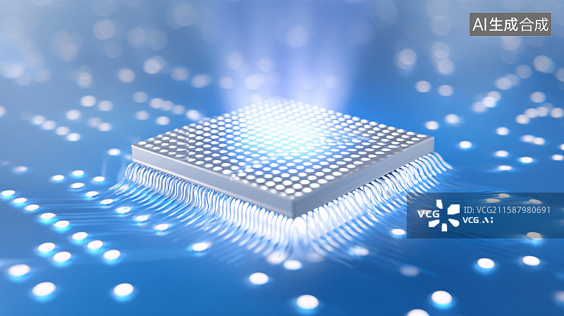 【AI数字艺术】科技芯片背景图片素材