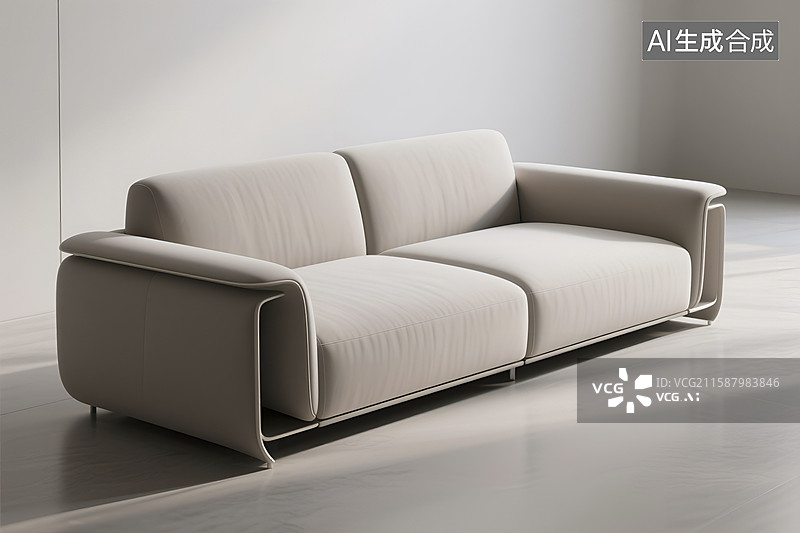【AI数字艺术】现代简约风格双人沙发图图片素材