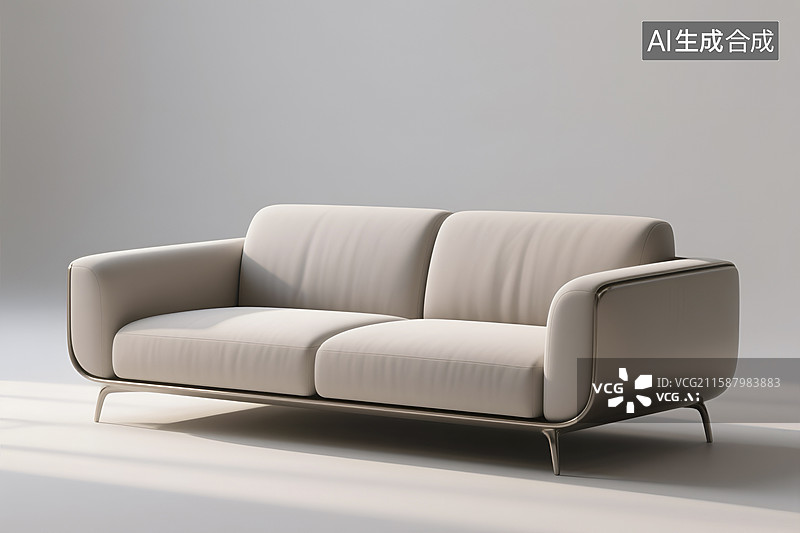 【AI数字艺术】现代简约风格双人沙发图图片素材